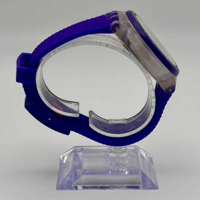 Swatch Purp-Lol ref. Susk400 orologio chrono quarzo 42 mm Swiss 2010 ca