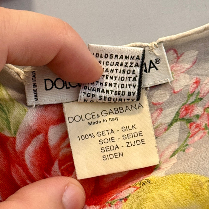 Dolce & Gabbana foulard sciarpa in seta multicolore carretti Siciliani 2000 ca