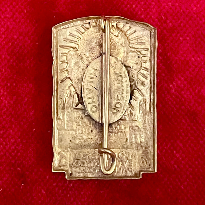 Distintivo Congresso Eucaristico Palermo smaltato Johnson 1926