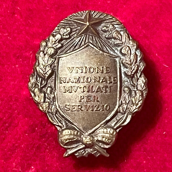 Distintivo Unione Nazionale Mutilati per Servizio 1950 ca