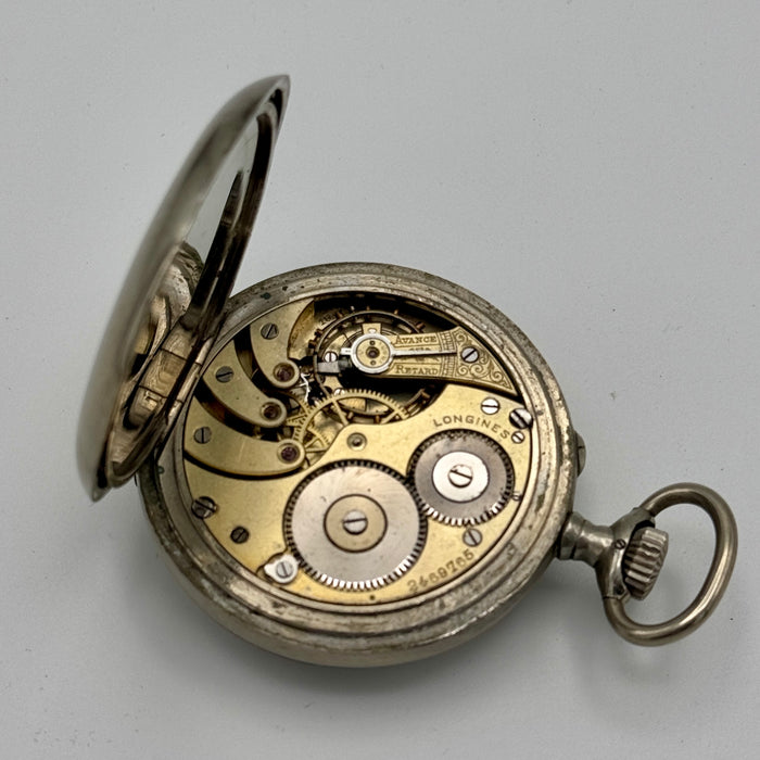Longines FS orologio da tasca acciaio assegnato Ferrovie 52 mm Swiss 1910