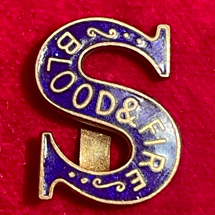 Distintivo Salvation Army Blood and Fire smaltato 1930 ca