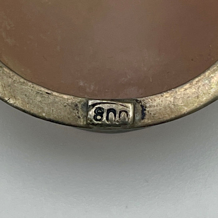 Cammeo figura femminile con montatura argento Italia 1920 ca