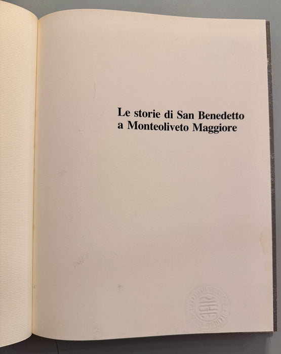 Libro “Le storie di San Benedetto a Monteoliveto Maggiore” Enzo Carli Monte dei Paschi di Siena 1980
