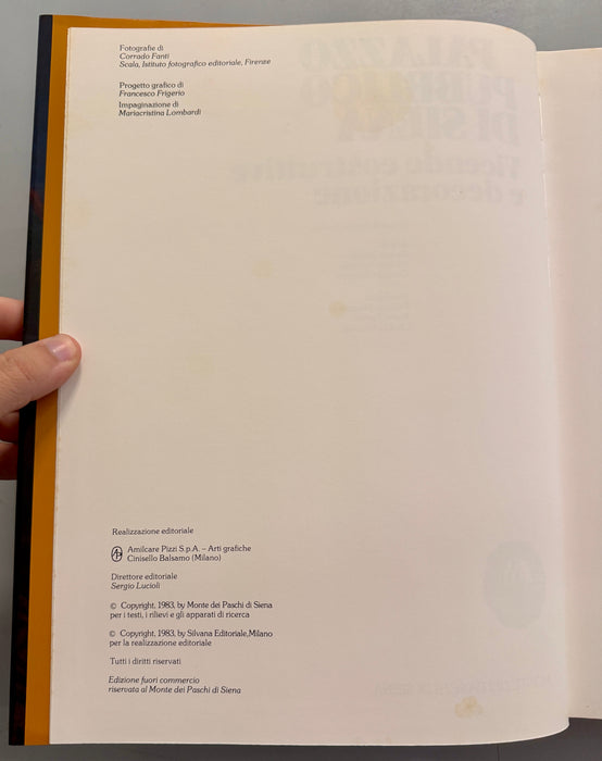 Libro “Palazzo Pubblico di Siena” Monte dei Paschi di Siena 1983