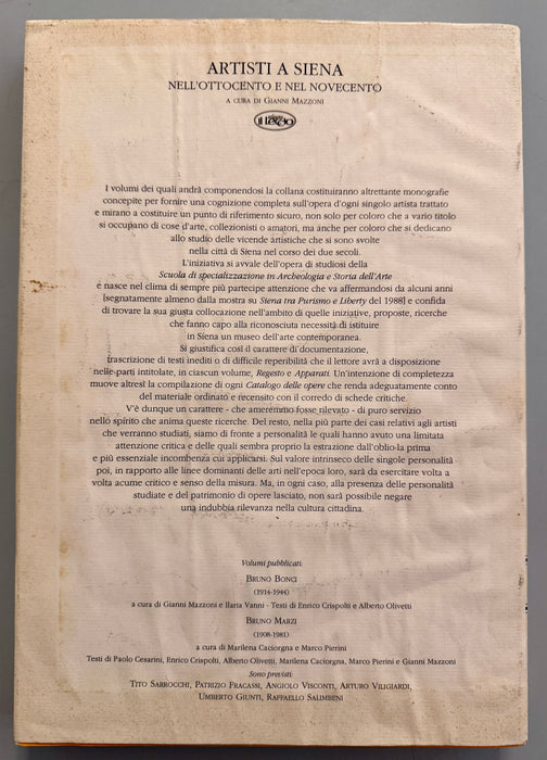 Libro “Bruno Marzi - artisti a Siena nell'Ottocento e nel Novecento” Il Leccio 1995