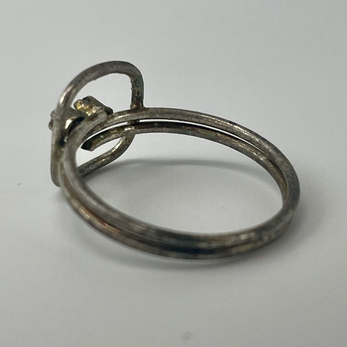 Anello topazi azzurri argento Italia 1970 ca