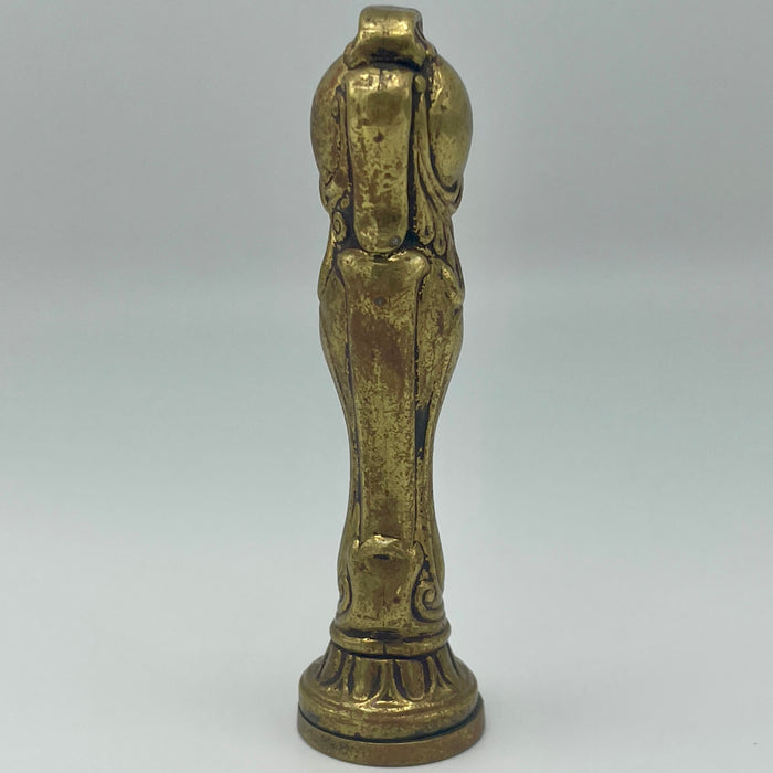 Sigillo per ceralacca in ottone nobiliare senza iniziali XIX sec.