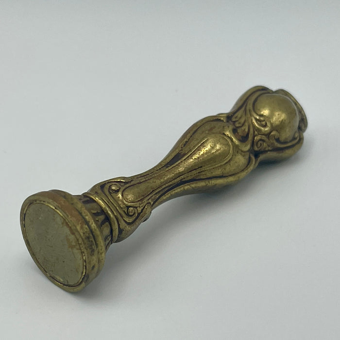 Sigillo per ceralacca in ottone nobiliare senza iniziali XIX sec.