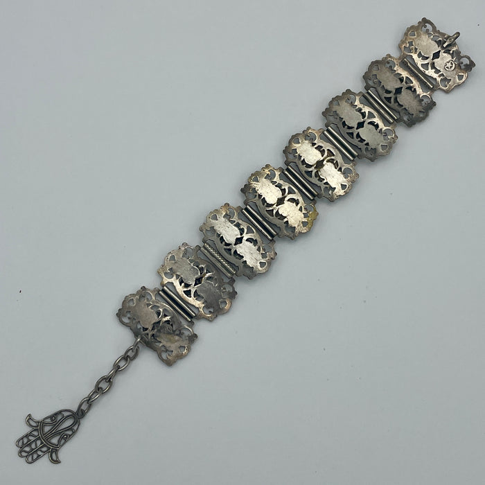 Bracciale arabo in argento e turchese Algeria 1960 ca