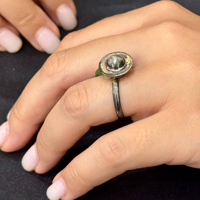 Anello ufo design UnoAerre argento 925 Arezzo 1970 ca