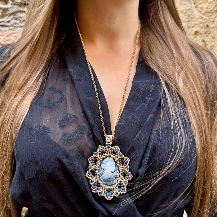Collana ciondolo cammeo Italia 2020 ca