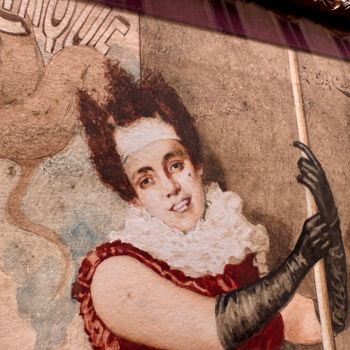 S. Da Costa - "Pagliaccia" - tecnica mista su carta - 1920 ca