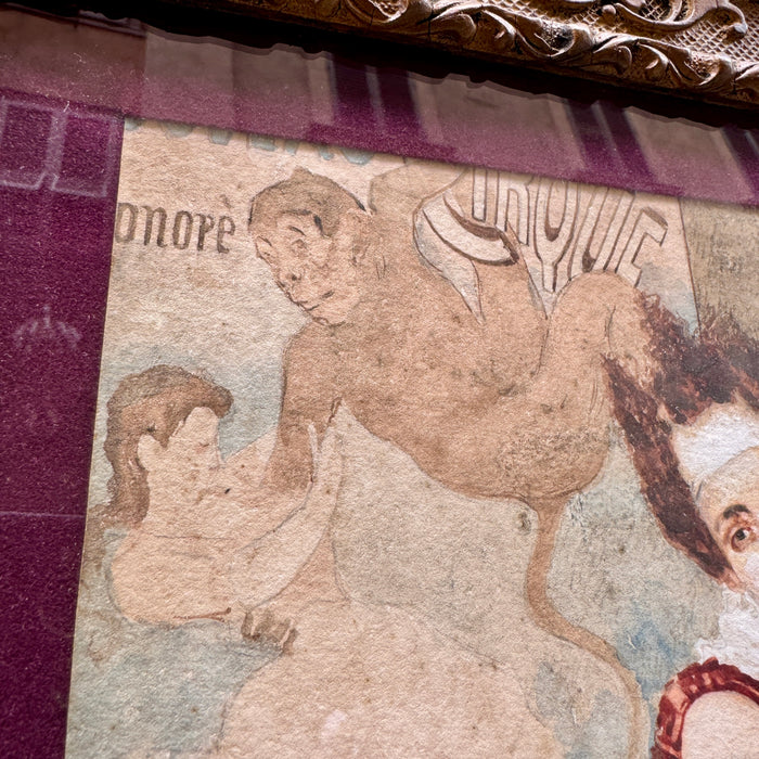 S. Da Costa - "Pagliaccia" - tecnica mista su carta - 1920 ca