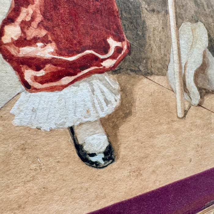 S. Da Costa - "Pagliaccia" - tecnica mista su carta - 1920 ca