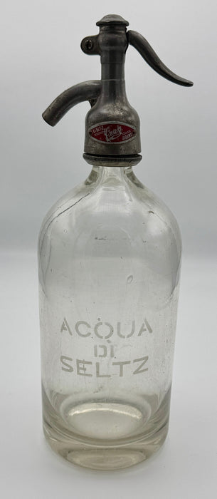 Seltz sifone Frag Udine vetro Italia 1930 ca