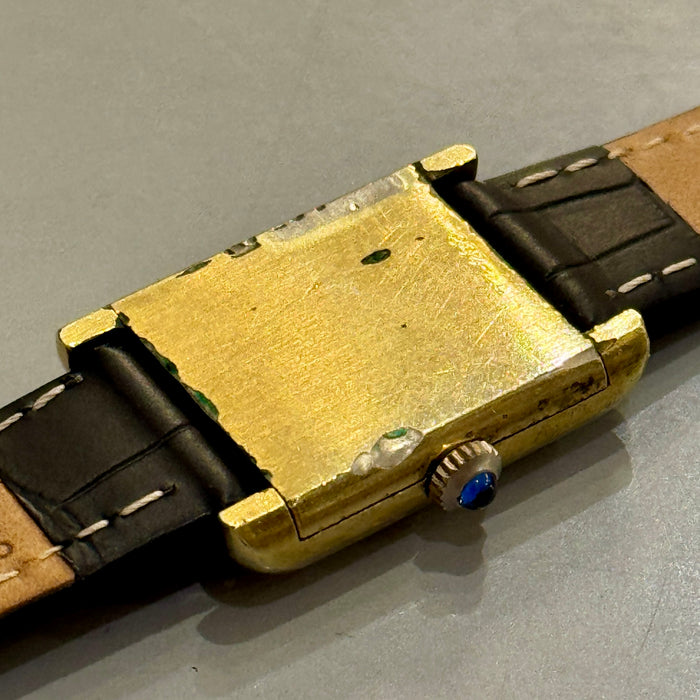 Eska orologio "tank" meccanico dorato 28 x 21 mm 1970 ca