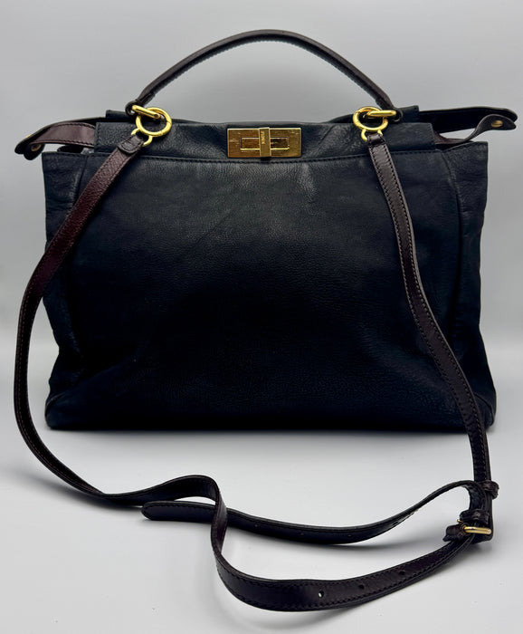 Borsa Fendi Peekaboo pelle nera bufalo 2010
