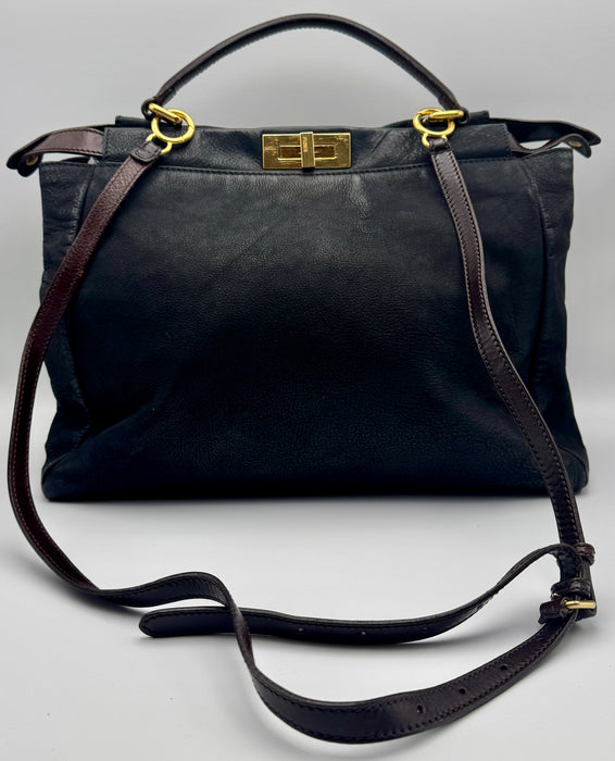 Borsa Fendi Peekaboo pelle nera bufalo 2010