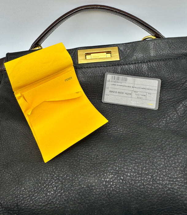 Borsa Fendi Peekaboo pelle nera bufalo 2010