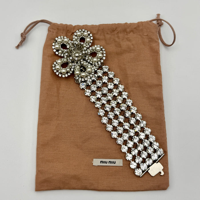 Bracciale Miu Miu fiore strass con dustbag 2020 ca