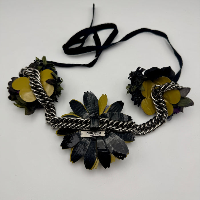 Collana Miu Miu fiori e strass 2020 ca