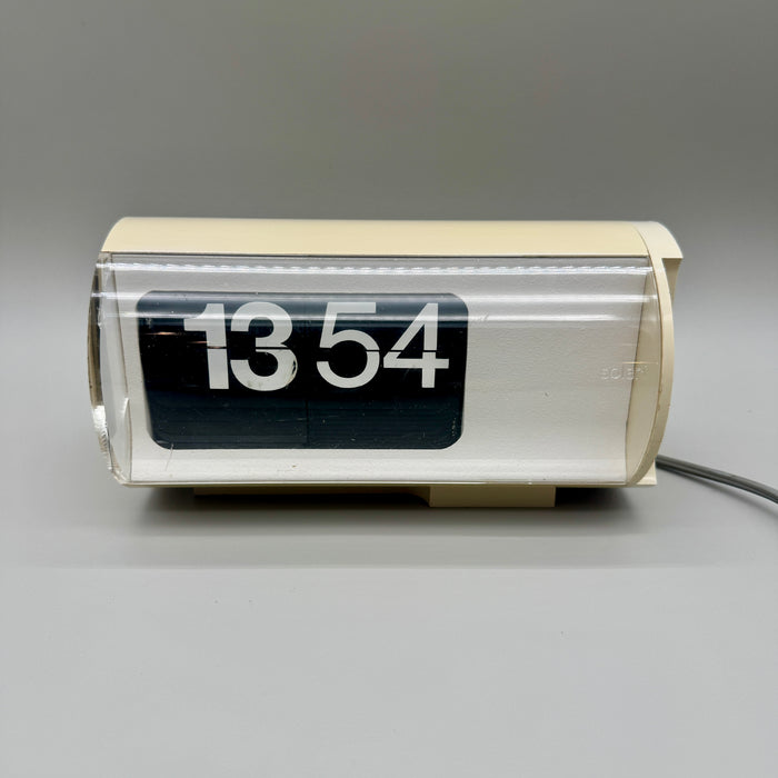 Solari Cifra 3 bianco orologio palette funzionante design Gino Valle 1960 ca