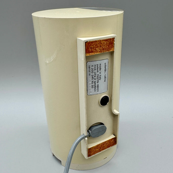 Solari Cifra 3 bianco orologio palette funzionante design Gino Valle 1960 ca