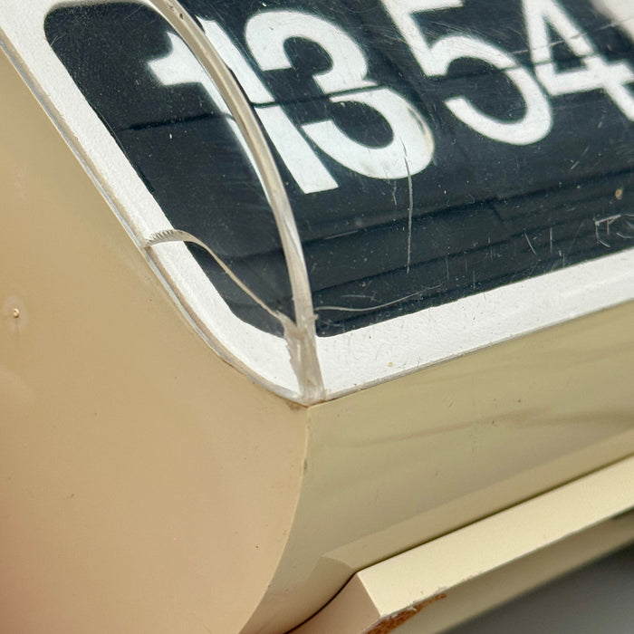 Solari Cifra 3 bianco orologio palette funzionante design Gino Valle 1960 ca