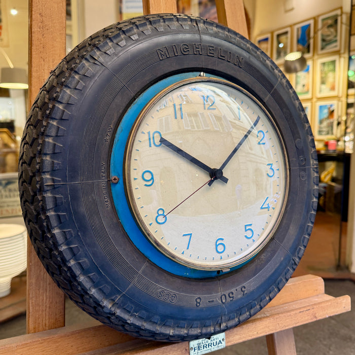 Orologio da parete Michelin pubblicitario quarzo gommista 1980 ca