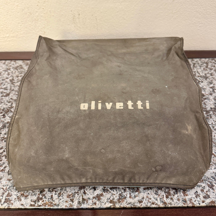 Macchina scrivere Olivetti Lettera 22 azzurra con copertura 1950 ca