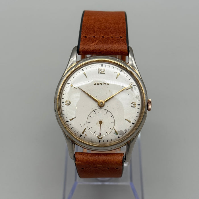 Zenith cal. 126 oversize orologio da polso meccanico 36,5 mm Swiss 1952 ca