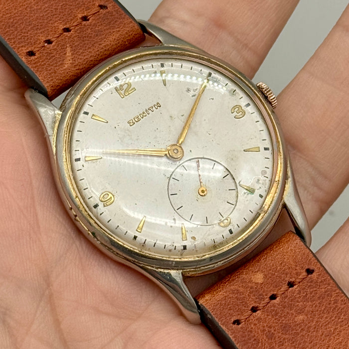 Zenith cal. 126 oversize orologio da polso meccanico 36,5 mm Swiss 1952 ca