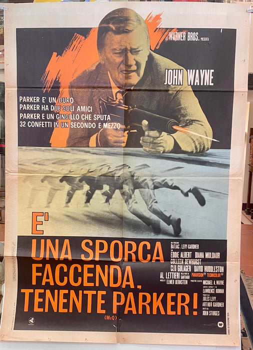 Manifesto “E' una sporca faccenda, tenente Parker!" cinema film 2F Warner Bros 1974