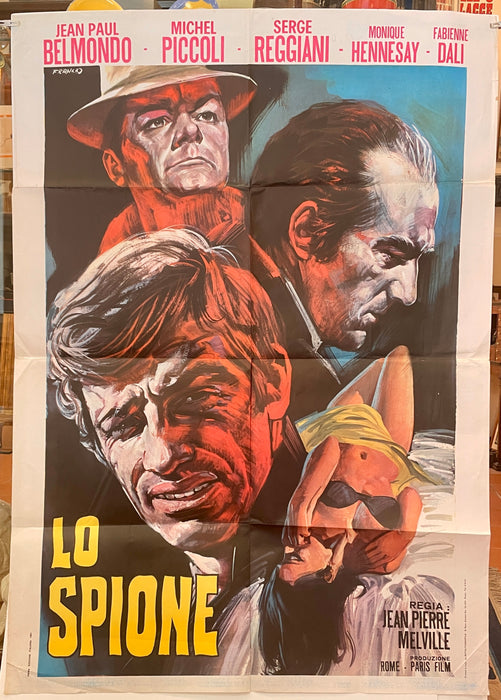 Manifesto “Lo Spione" cinema film 2F Jean Paul Belmondo 1963