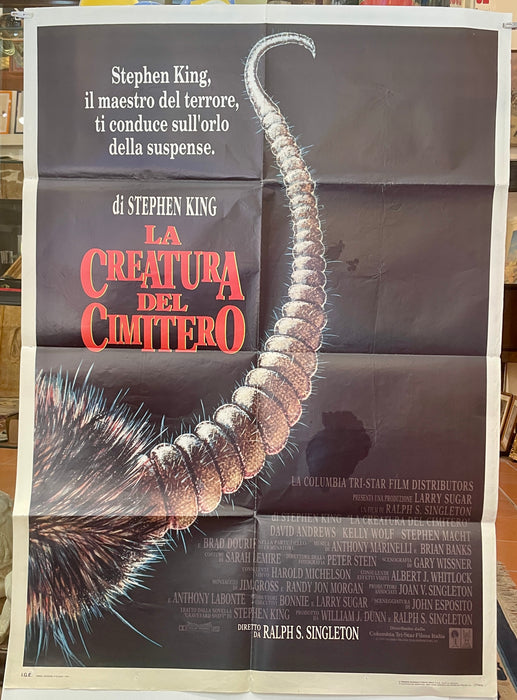 Manifesto “La creatura del cimitero" cinema film 2F Stephen King 1991