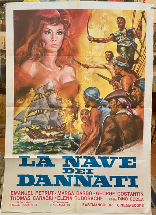 Manifesto “La nave dei dannati" cinema film 2F Studio Bucarest 1976