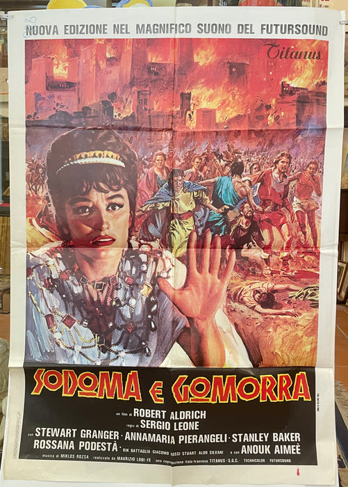 Manifesto “Sodoma e Gomorra" cinema film 2F Titanus 1962