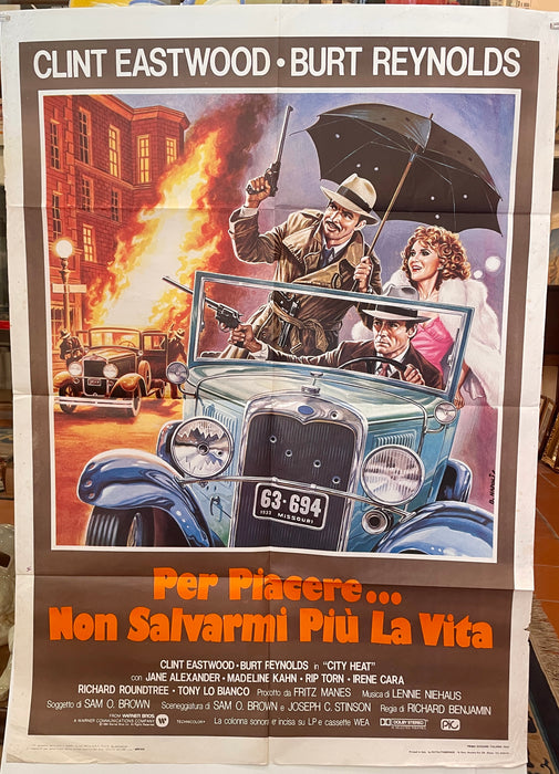 Manifesto “Per piacere non salvarmi più la vita" cinema film 2F Clint Eastwood WB 1983