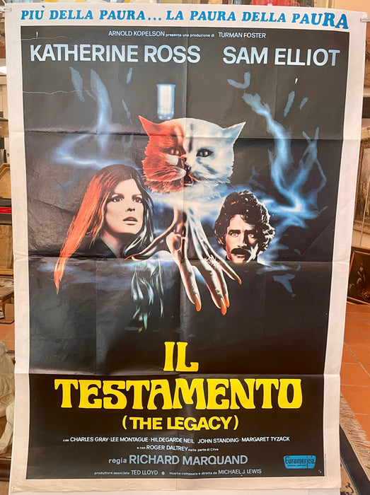 Manifesto “Il testamento (The Legacy)" cinema film 2F Euramerica 1978