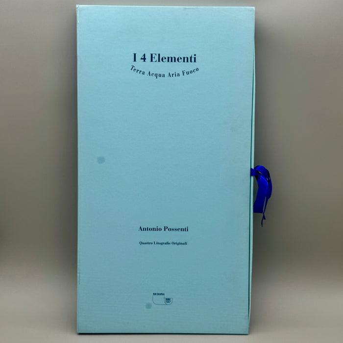 Antonio Possenti – “I 4 Elementi Terra Acqua Aria Fuoco” – cartella con 4 litografie – 2013