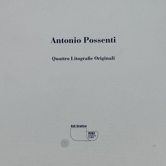 Antonio Possenti – “I 4 Elementi Terra Acqua Aria Fuoco” – cartella con 4 litografie – 2013