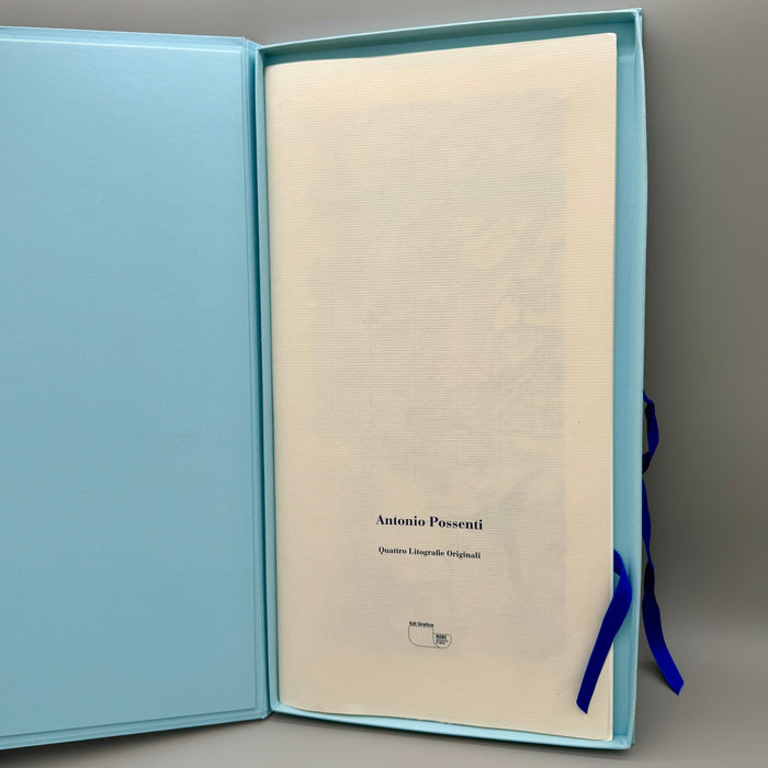 Antonio Possenti – “I 4 Elementi Terra Acqua Aria Fuoco” – cartella con 4 litografie – 2013