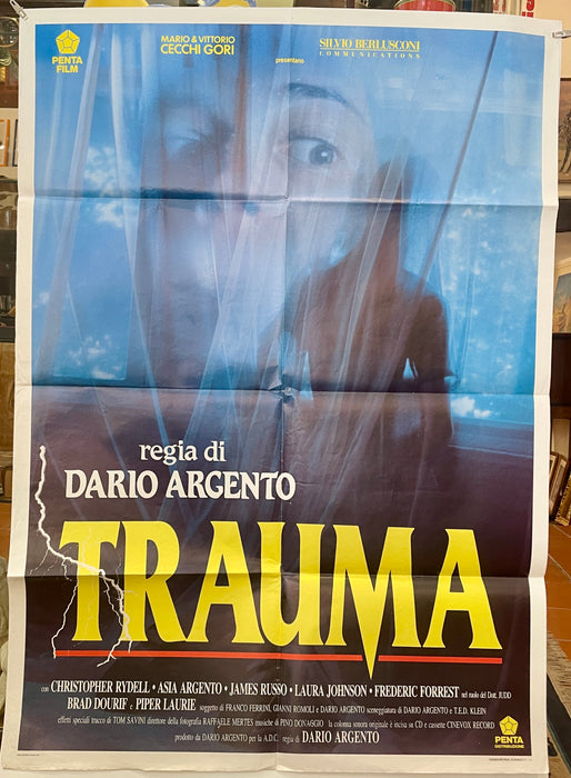 Manifesto “Trauma" cinema film 2F Dario Argento 1993
