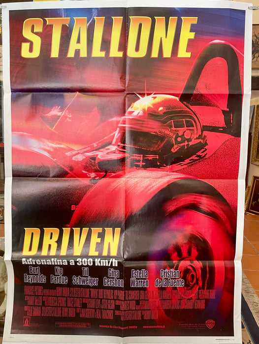 Manifesto “Driven" cinema film 2F Stallone WB 2001