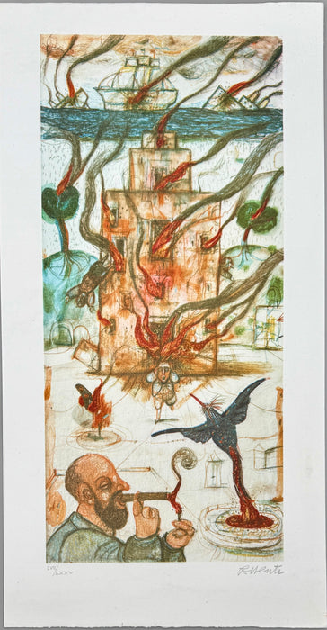 Antonio Possenti – “I 4 Elementi Terra Acqua Aria Fuoco” – cartella con 4 litografie – 2013