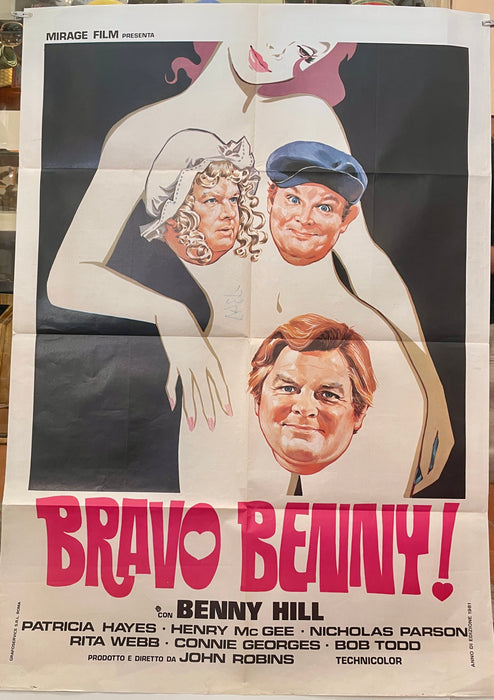 Manifesto “Bravo Benny!" cinema film 2F Benny Hill 1981
