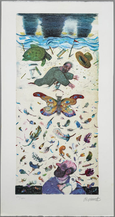 Antonio Possenti – “I 4 Elementi Terra Acqua Aria Fuoco” – cartella con 4 litografie – 2013