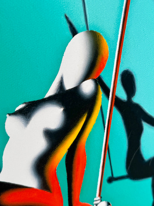 Mark Kostabi – “Senza titolo - Donna su altalena” – fine art giclée a piena pagina 5/15 – 2020 ca