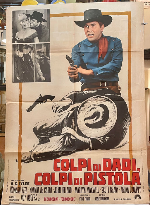 Manifesto "Colpi di dadi, colpi di pistola" cinema film 2F A.C. Lyles 1968